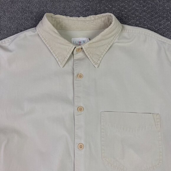 Vintage J. CREW Oarsman Shirt Men's XL Corduroy Collar Button Down Up - Picture 4 of 13